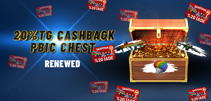 20%TG CashBack PBIC Chest 3 In The Game!