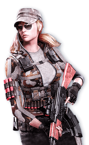 Characters Point Blank - after just a few years viper red has joined pmc the best of all connected industries with her quick movement she is the best in close combat as well as